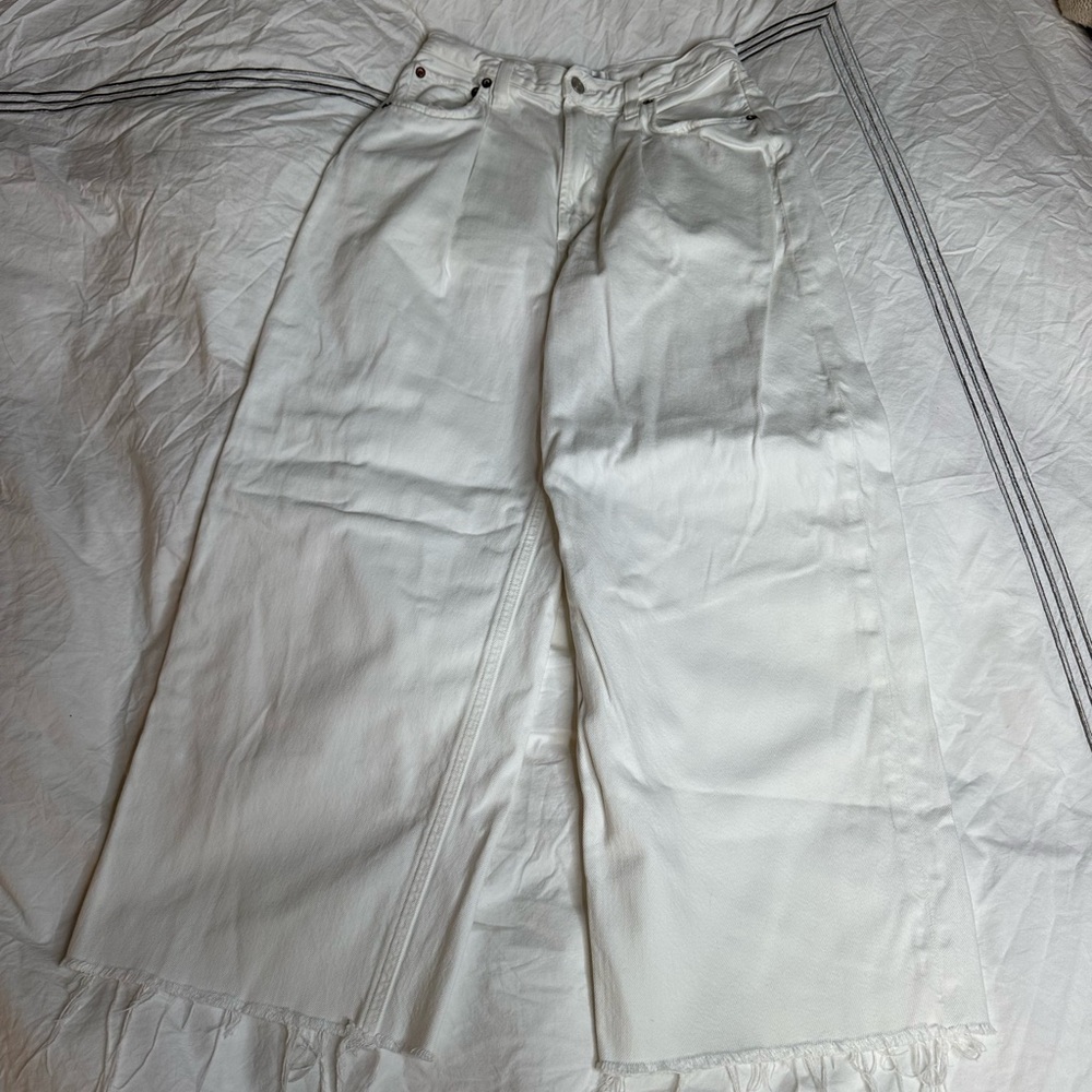 Agolde Cream Relaxed Jeans